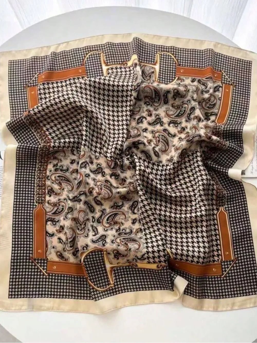 Paisley & Houndstooth Scarf S182